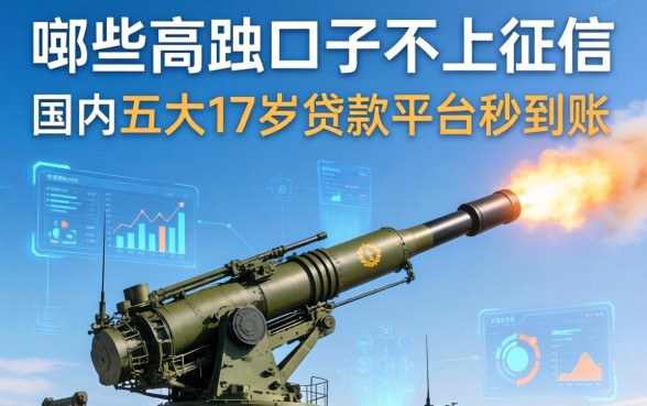 哪些高炮口子不上征信，国内五大17岁贷款平台秒到账