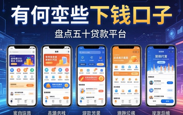 有哪些可以下钱的口子，盘点五个贷款平台软件