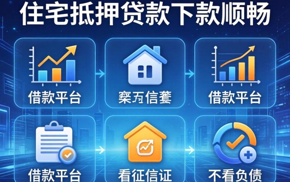 住宅抵押贷款下款顺畅，分析五个借款平台不看征信不看负债