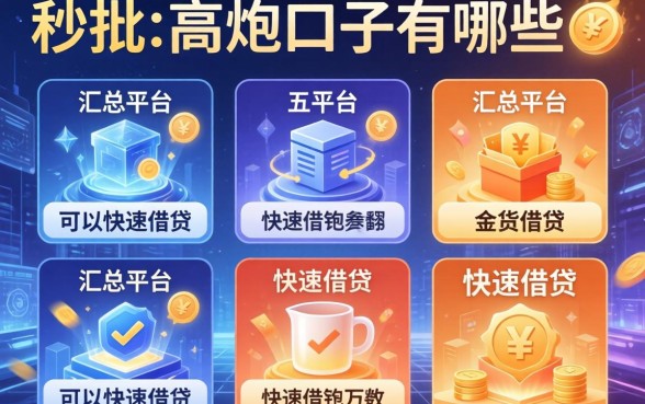 秒批的高炮口子有哪些，汇总五个平台可以快速借钱