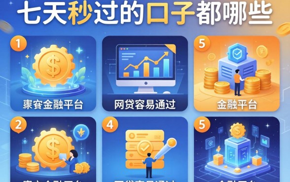 七天秒过的口子都哪些，例举5个网贷容易通过的平台