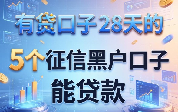有哪些口子是28天的，整合5个征信黑户口子能贷款