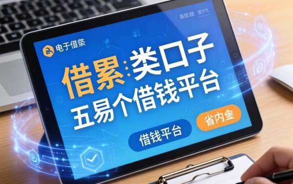 电子借条类口子有哪些，省内五个容易通过的借钱平台