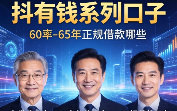 抖有钱系列口子有哪些，分享五个60岁至65之间正规借款平台