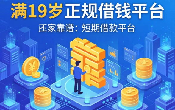 满19岁正规借钱平台，阐述5家靠谱的短期借款平台