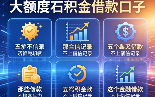 大额度公积金借款口子，介绍五个那些借款不上征信记录的平台