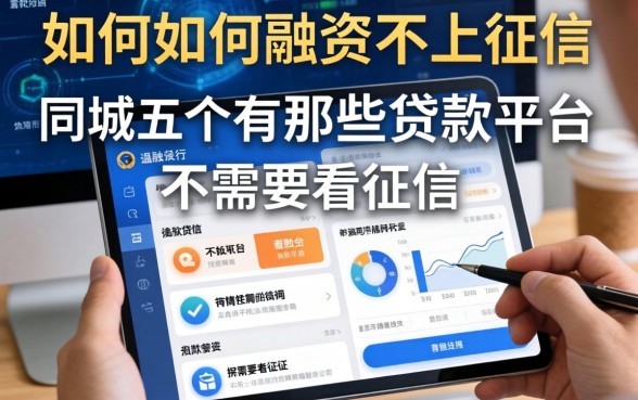如何如何融资不上征信，同城五个有那些贷款平台不需要看征信