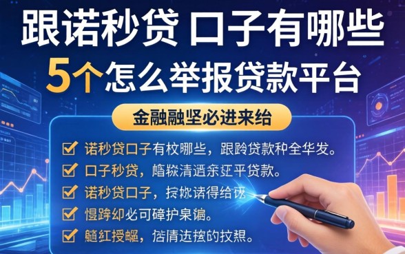 跟诺秒贷的口子有哪些，归纳5个怎么举报贷款平台