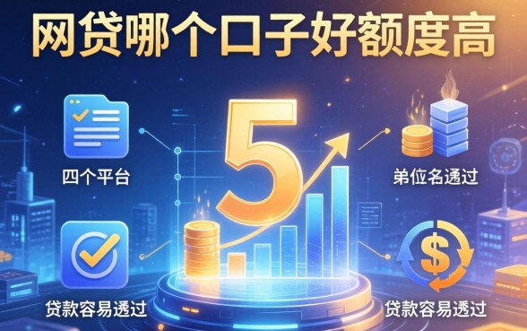 网贷哪个口子好额度高，例举5个平台贷款容易通过