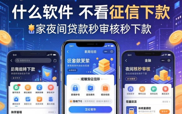 什么软件不看征信下款，阐述5家夜间贷款秒审核秒下款的平台
