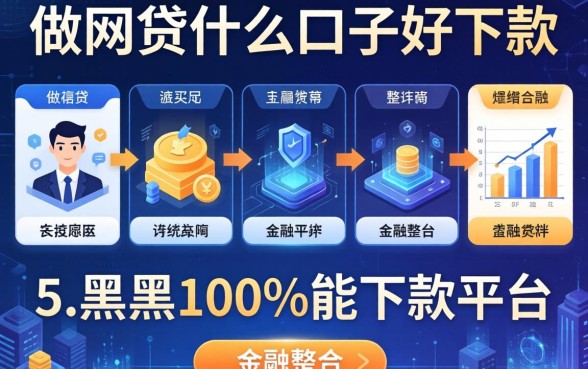 做网贷什么口子好下款，整合5个黑户100%能下款的平台