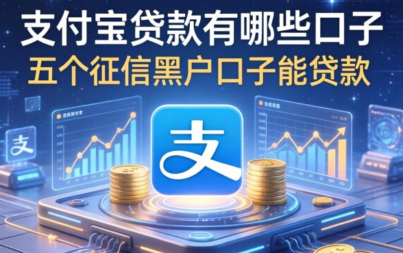 支付宝贷款有哪些口子，推荐五个征信黑户口子能贷款
