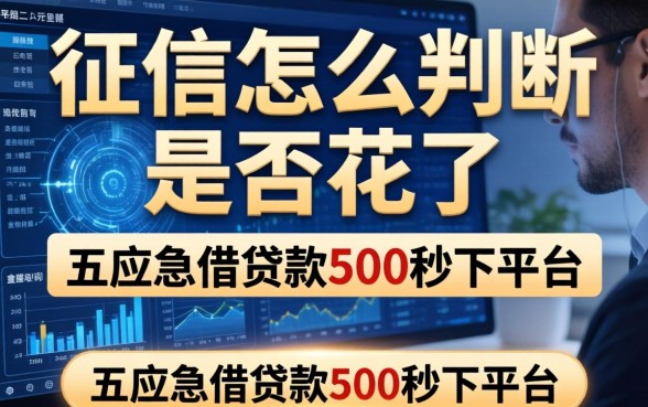 征信怎么判断是否花了，推荐五个应急借贷款500秒下平台