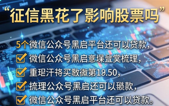 征信黑花了影响股票吗，梳理5个微信公众号黑启平台还可以贷款