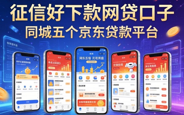 征信好下款的网贷口子，同城五个京东贷款平台