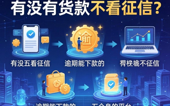 有没有货款不看征信的，分析五个逾期能下款的平台