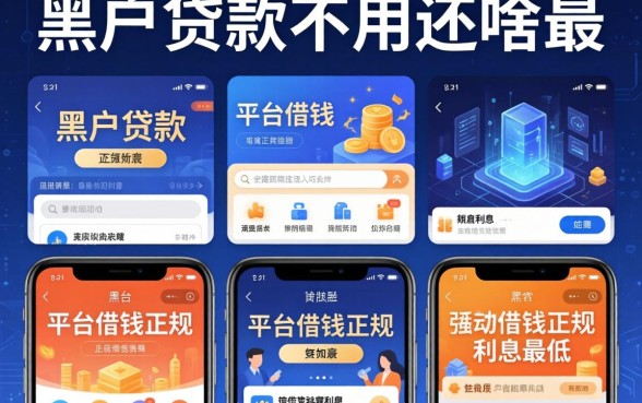 黑户贷款不用还啥意思，整理五个平台借钱正规利息最低