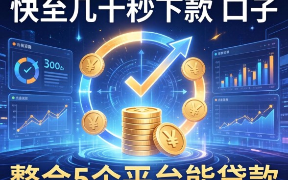 快至几十秒下款的口子，整合5个平台能贷款
