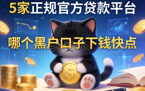 哪个黑户口子下钱快点，阐述5家正规官方贷款平台