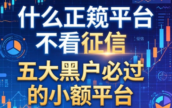 什么正规平台不看征信，五大黑户必过的小额平台