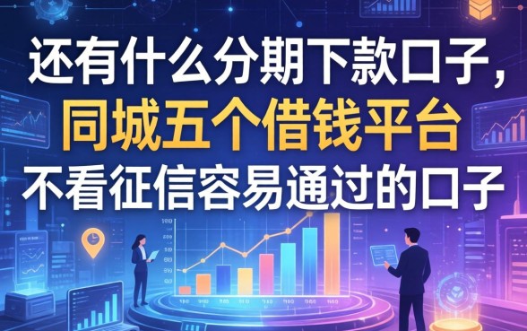 还有什么分期下款口子，同城五个借钱平台不看征信容易通过的口子