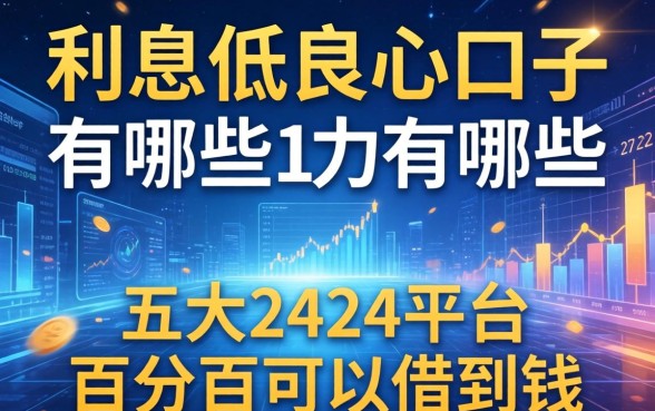 利息低良心口子有哪些，五大2424平台百分百可以借到钱