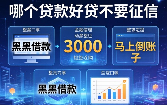 哪个贷款好贷不要征信，整理五个黑户借款3000马上到账的口子