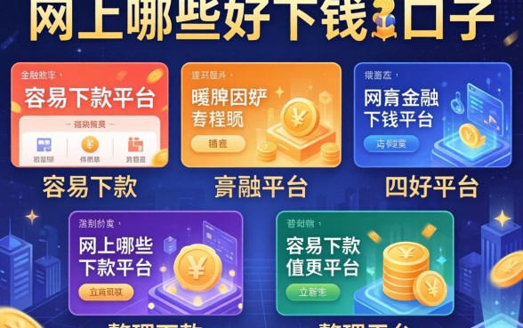 网上哪些好下钱的口子，整理五个容易下款的平台