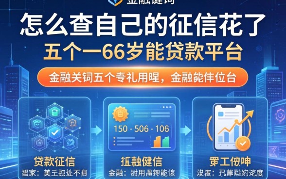怎么查自己的征信花了，介绍五个66岁能贷款的平台
