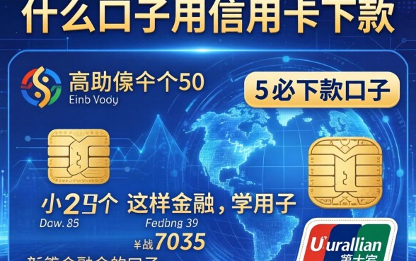 什么口子用信用卡下款，整合5个必下款的口子