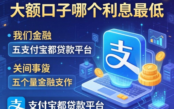 大额口子哪个利息最低，介绍五个支付宝都贷款平台