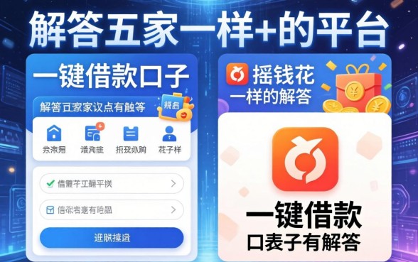 一键借款的口子有哪些，解答五家和摇钱花一样的平台