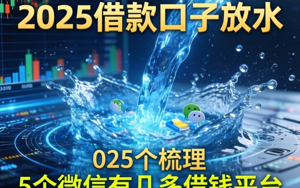 2025借款口子放水，梳理5个微信有几个借钱平台