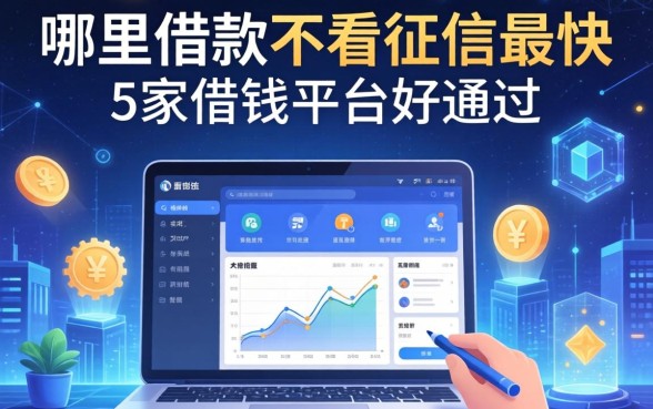 哪里借款不看征信最快，阐述5家借钱平台好通过