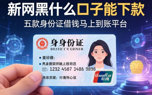 新网黑什么口子能下款，探讨五款身份证借钱马上到账的平台
