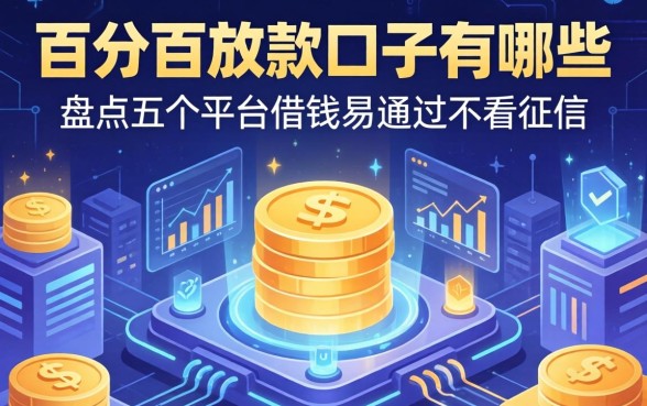 百分百放款口子有哪些，盘点五个平台借钱易通过不看征信