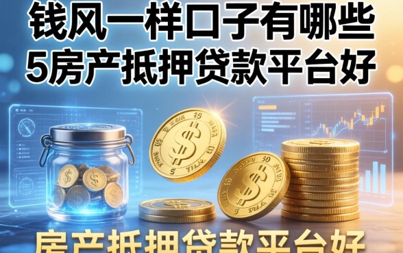 和钱风一样口子有哪些，整合5个房产抵押贷款平台好