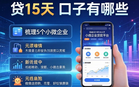 贷15天的口子有哪些，梳理5个小微企业贷款平台