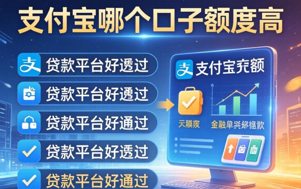 支付宝哪个口子额度高，总结五个贷款平台好通过
