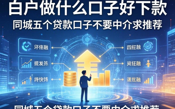 白户做什么口子好下款，同城五个贷款口子不要中介求推荐