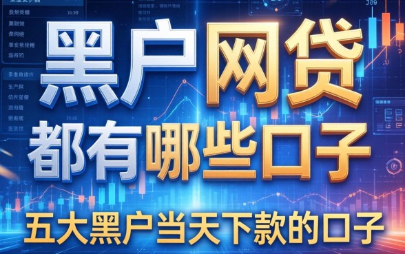 黑户网贷都有哪些口子，五大黑户当天下款的口子