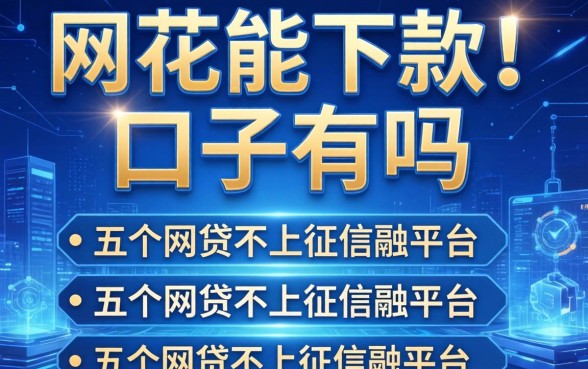 网花能下款的口子有吗，介绍五个网贷不上征信的平台