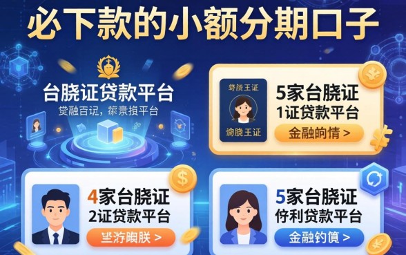 必下款的小额分期口子，阐述5家台胞证贷款平台