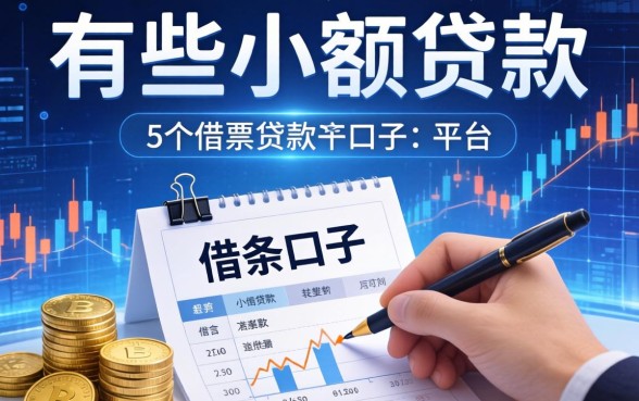 有哪些小额贷款的口子，归纳5个借条贷款平台