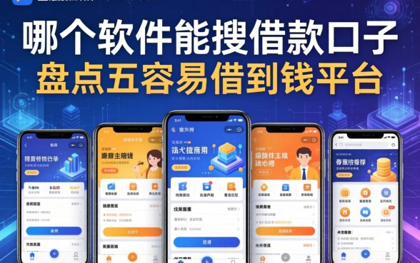 哪个软件能搜借款口子，盘点五个容易借到钱的平台