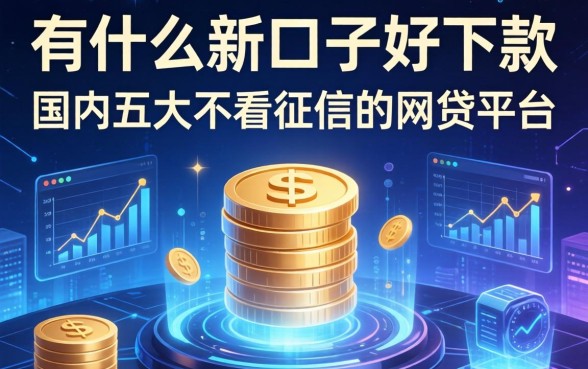 有什么新口子好下款的，国内五大不看征信的网贷平台