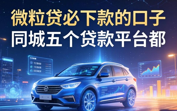有微粒贷必下款的口子，同城五个贷款平台都
