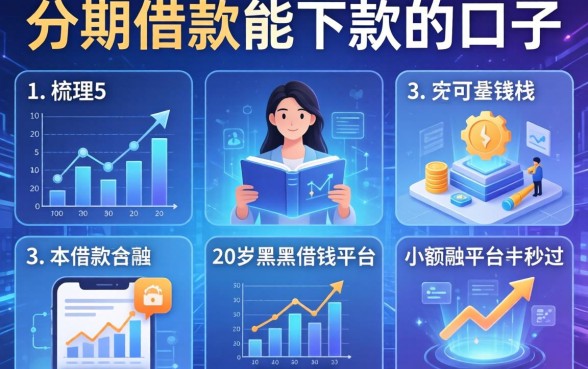 分期借款能下款的口子，梳理5个20岁黑户借钱平台秒过小额