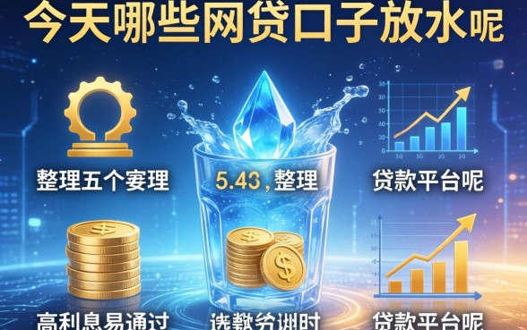 今天哪些网贷口子放水，整理五个高利息易通过的贷款平台呢
