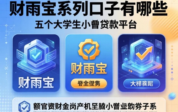 财雨宝系列口子有哪些，介绍五个大学生小额贷款平台